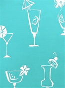 SD Five O'Clock Somewhere 219 Turquoise Outdoor Fabric